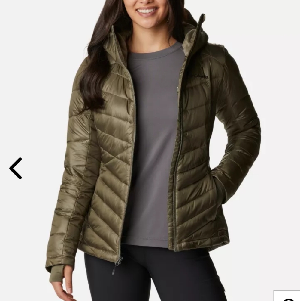 Columbia Women's Olive Green Puffer Jacket With Omni Heat Sz 2XL - Picture 6 of 16